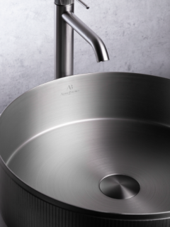 Раковина AltroBagno Costoso 001006 MtGr из нержавеющей стали сталь оружейная