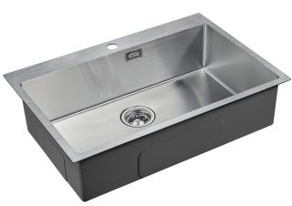 Мойка кухонная Paulmark Saar PM807551-BS брашированная нержавеющая сталь