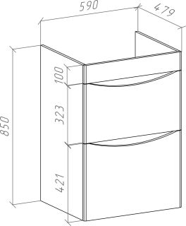 Тумба под раковину для стиральной машины Bellezza Олиссия 120см белый 00000007070