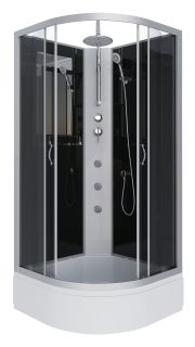 Душевая кабина Niagara NG-3502-14BKTG с гидромассажем 100x100см серебро/тонированное