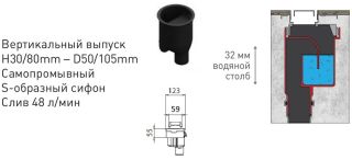 Душевой лоток Berges Wasserhaus C1 Norma 090036 50 Матовый хром
