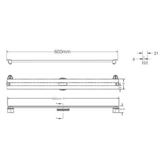 Душевой лоток Berges Wasserhaus Super Slim 091052 60 Хром глянец
