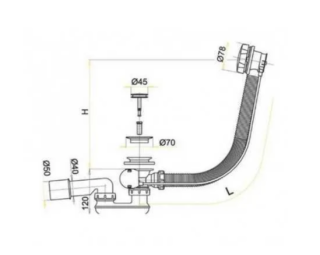 Слив-перелив Vega 10504 полуавтомат