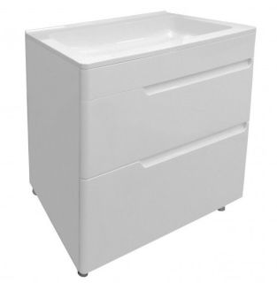 Напольная тумба с раковиной Kare Luxe ФР-00015241 90см два ящика белый