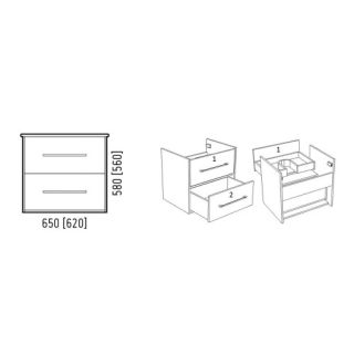 Тумба под раковину Corozo Гольф 65см антик SD-00000311