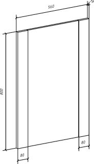 Зеркало Bellezza Лоренцо 60см белый 00000007021