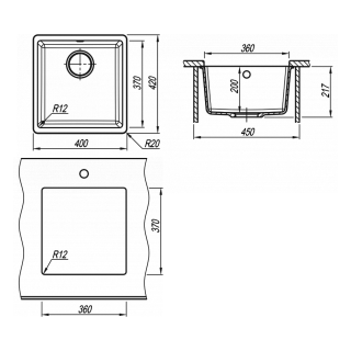 Кухонная мойка Florentina Вега 360 шампань