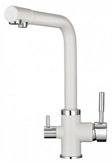 Смеситель для кухни Granula 2015 Арктик+АКС-002 белый