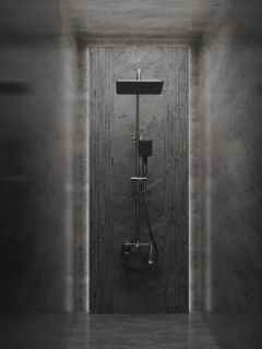 Душевая система Knotlor KN-62/GM, вороненая сталь