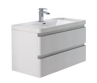 Подвесная тумба с раковиной Parly Spa Gucci120 белый глянцевый