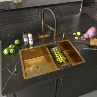 Смеситель для кухни Reflexion Lago RX9901GD брашированное золото