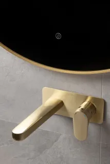 Зеркало с подсветкой Armadi Art 545-100-GM 100 см сенсорный выключатель антизапотевание оружейная сталь