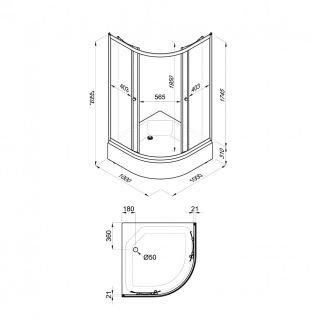 Душевая кабина Triton Стандарт-Мозаика Щ0000061785 100x100 см профиль белый стекло мозаика