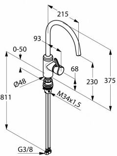 Смеситель для кухни Kludi Bingo Star хром 428570578