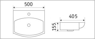 Раковина-чаша CeramaLux 78014CMB черная 50 см