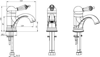 Смеситель для раковины Boheme Brillante Ripresa хром 341