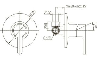 Встраиваемый смеситель для душа Paini Arena 92CR6902SFTLMKM хром