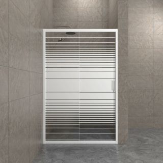 Душевая дверь Triton Слайд Щ0000064613 120 см профиль белый стекло прозрачное с узором