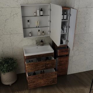 Напольная тумба под раковину Style Line Атлантика Люкс Plus СС-00002343 70см старое дерево