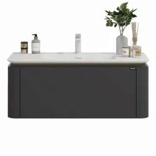 Тумба с раковиной Black&White Universe 935900 90 см серый