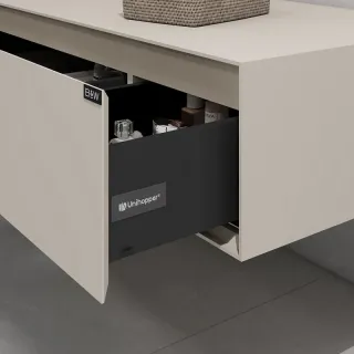 Тумба с раковиной Black&White Universe 9551200L 120 см бежевый