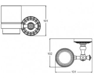 Держатель стакана одинарный Zorg Antic AZR 03 BR цвет бронза