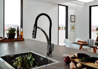 Смеситель для кухни Paini Barolo A9CR557LMKM хром/чёрный