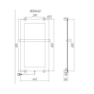 Электрический полотенцесушитель Allen Brau Infinity 00305011 44х80 см