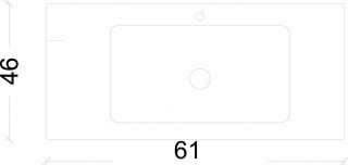 Раковина Armadi Art Vallessi 60см керамика белый глянец 838-060-WG