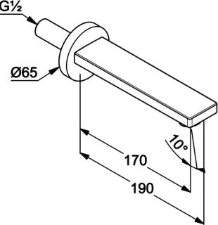 Излив для ванны Kludi Zenta хром 4860005