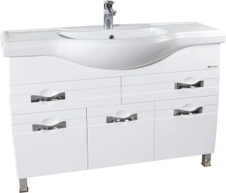 Тумба под раковину Bellezza Абрис 120см белый 00000006120