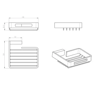 Держатель для губки Boheme Q 10959-GM оружейная сталь