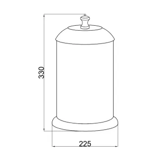 Ведро для мусора Boheme Vogue 10188 хром
