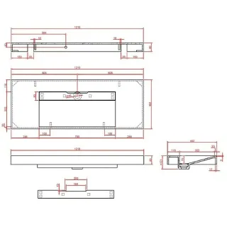 Раковина Armadi Art Flat 859-120-CLCT 120 см calacatta