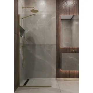 Душевая перегородка Timo T14 120 см золото