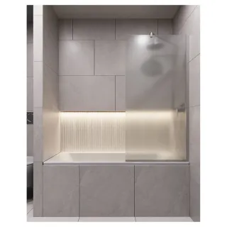 Шторка на ванну Timo T16 60 см хром