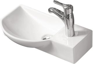 Раковина накладная SantiLine SL-2012L 45см левая белый