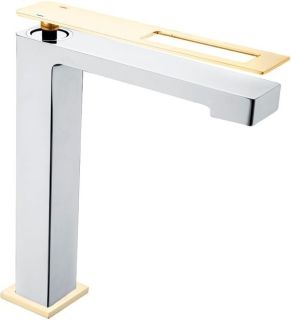 Смеситель для накладной раковины Boheme Q хром/золото 142-CRG