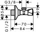 Угловой вентиль Hansgrohe 13902000