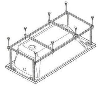 Каркас для ванны VagnerPlast Nike 120 VPK12070