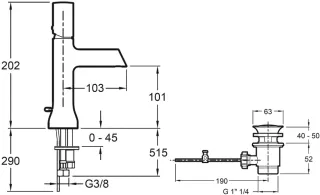 Смеситель для раковины Jacob Delafon Toobi E8959-BN полированный никель