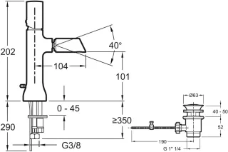 Смеситель для биде Jacob Delafon Toobi E8961-BN полированный никель