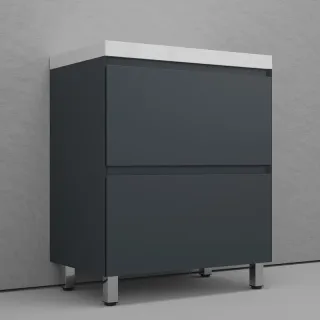 Тумба под раковину напольная Style Line Манхэттен ЛС-00002375 70 см графит