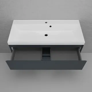 Тумба под раковину подвесная Style Line Манхэттен ЛС-00002357 100 см графит