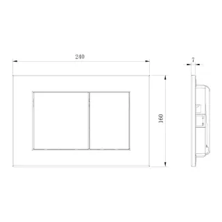 Кнопка смыва Boheme 650/2-SGM оружейная сталь