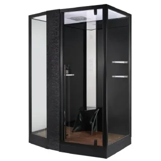 Душевая кабина Orans SR-89102RS 89102RBLH 150x100 см профиль чёрный стекло прозрачное