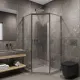 Душевой уголок Timo T33L 100x100 см левый никель