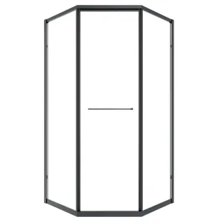 Душевой уголок Timo T35L 100x100 см левый чёрный
