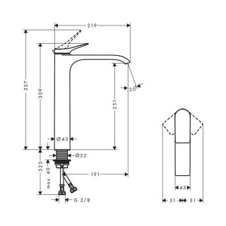 Смеситель Hansgrohe Vivenis 75042670 для раковины