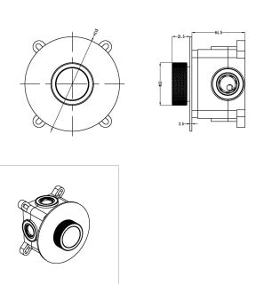 Встраиваемый смеситель для душа Boheme Tech 154-4-BRB автоматический брашированная бронза